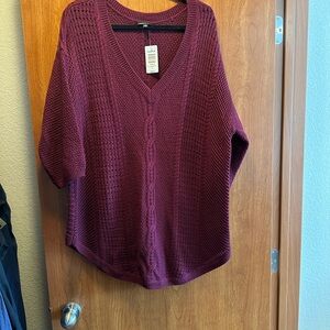 Torrid V-Neck Sweater - Deep Burgundy